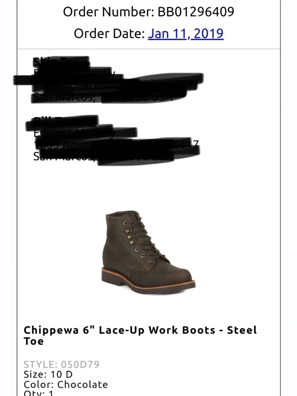 Made in USA Chippewa Classic Steel Toe Boots